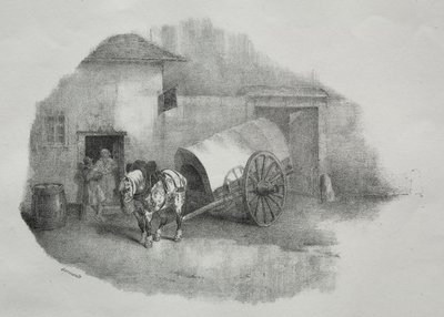 A szekérlovat kihúzták az iszapból. alkotó: Theodore Gericault