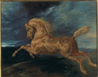 A ló megijedt a villámlástól alkotó: Theodore Gericault