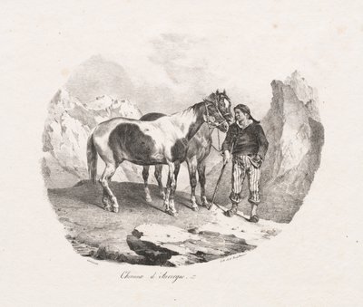 Auvergne-i lovak, 1822. alkotó: Theodore Gericault