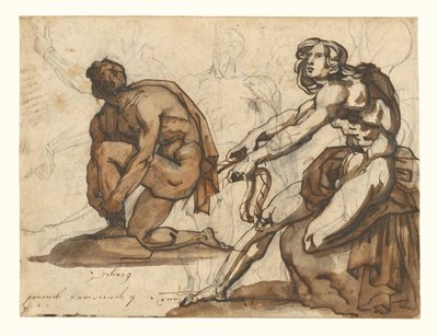 Klasszikus aktok (előlap); Klasszikus szobrászat (hátlap) alkotó: Theodore Gericault