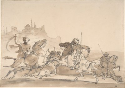Keleti lovasok csatája alkotó: Theodore Gericault