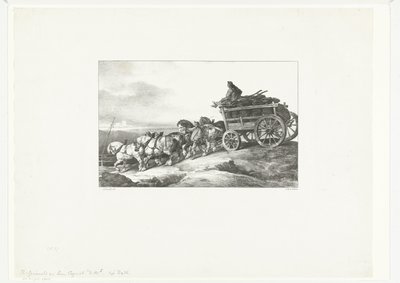 A szénszállító kocsi alkotó: Theodore Gericault