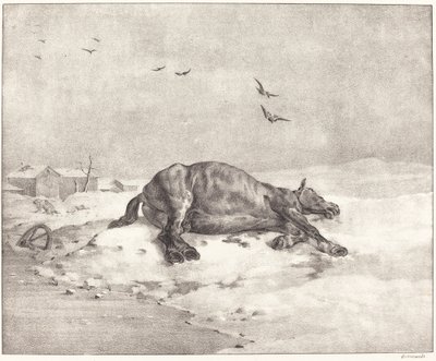 Döglött ló alkotó: Theodore Gericault