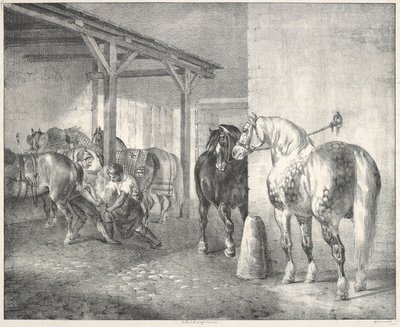Hangar de maréchal-ferrant (Kovácsműhely) alkotó: Theodore Gericault