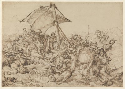 A „De Médusa” fregatt hajótörötteit szállító tutaj alkotó: Theodore Gericault