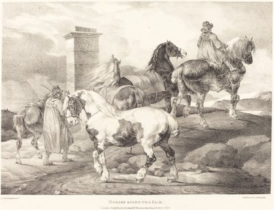 Vásárra menő lovak alkotó: Theodore Gericault