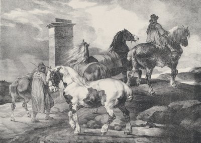 Vásárra menő lovak, 1821 alkotó: Theodore Gericault