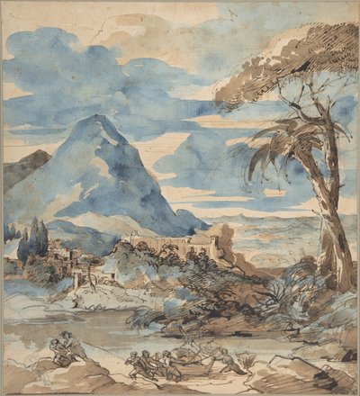 Táj a halászokkal alkotó: Theodore Gericault