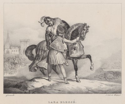 Lara megsérült (Lara Wounded) alkotó: Theodore Gericault