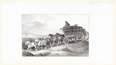 A szénszállító kocsi (The Coal Wagon) alkotó: Theodore Gericault