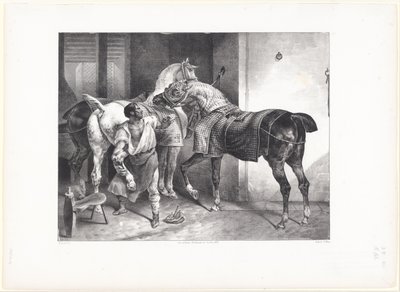 Az angol patkoló (The English Farrier) alkotó: Theodore Gericault