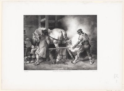 Le Maréchal flamand (A flamand kovács) alkotó: Theodore Gericault