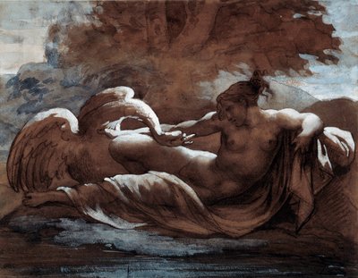 Léda és a hattyú. Theodore Gericault rajza (1791-1824) alkotó: Theodore Gericault