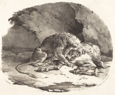 Lófaló oroszlán alkotó: Theodore Gericault