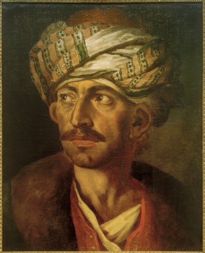 Férfiportré (feltehetően Mustafa) alkotó: Theodore Gericault
