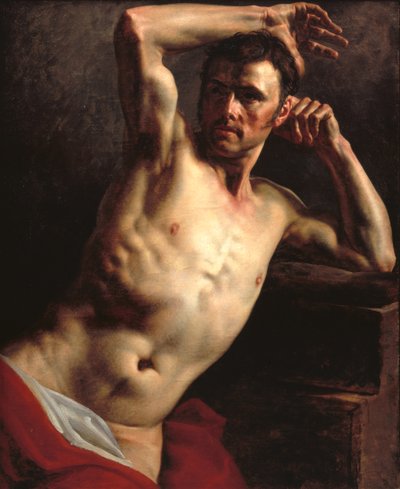 Férfi akt félhosszú alkotó: Theodore Gericault