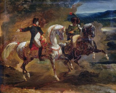 Bonaparte Napóleon parancsot ad a felsőbb tisztnek, Theodore Gericault-nak tulajdonított festmény, Napóleoni háborúk alkotó: Theodore Gericault