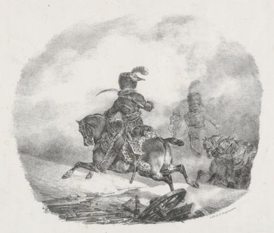 A Császári Gárda könnyű tüzérségi tisztje (Light Artillery Officer of the Imperial Guard) alkotó: Theodore Gericault