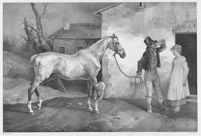 Öreg ló egy fogadó ajtaja előtt alkotó: Theodore Gericault