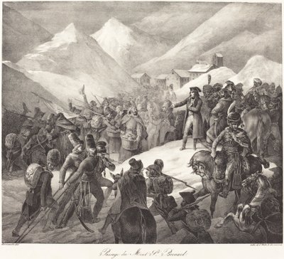 Passage du Mont St. Bernard (Napóleon hadserege átkel a St. Bernard-hágón) alkotó: Theodore Gericault