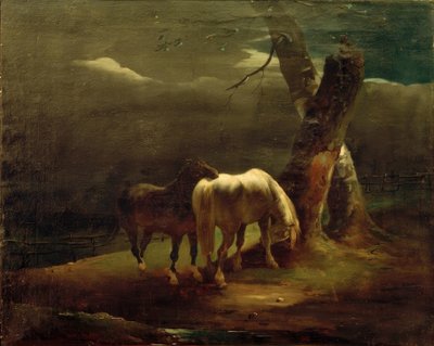 Lovak a legelőn alkotó: Theodore Gericault