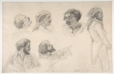 Hat tanulmány Corréard és Savigny számára a „Medúza tutajához” című műhöz alkotó: Theodore Gericault