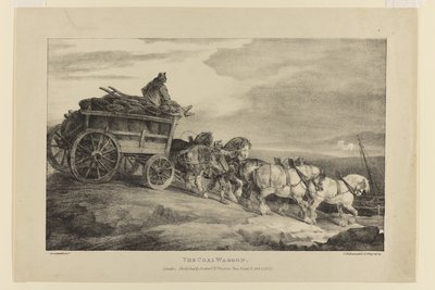The Coal Waggon, különböző témákból, amelyek az Élet a kövön című filmből származnak alkotó: Theodore Gericault