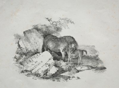 A kanca és a csikója alkotó: Theodore Gericault