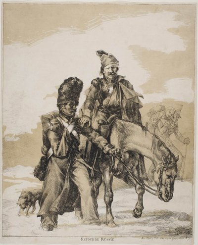 A visszavonulás Oroszországtól, 1818 körül alkotó: Theodore Gericault