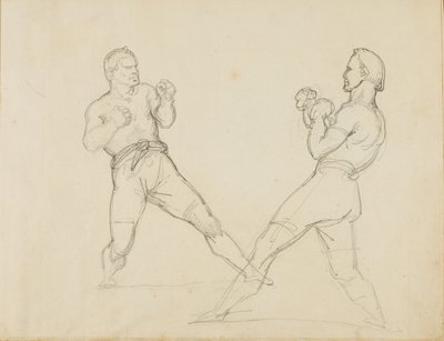 Két bokszoló spárgázik alkotó: Theodore Gericault