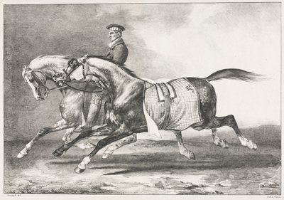 Két pettyes ló edz, 1822. alkotó: Theodore Gericault