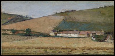 Egy farm a dombok között, Giverny, 1887 körül alkotó: Theodore Robinson