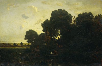 szürkület alkotó: Theodore Rousseau