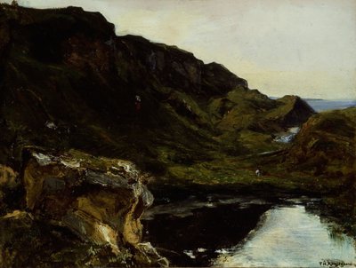 Táj, 1835 körül (olaj, vászon) alkotó: Theodore Rousseau