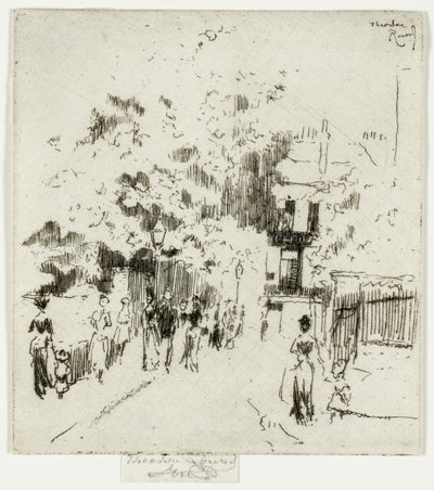 Munkaszüneti nap, a Beaufort Street sarka, Chelsea alkotó: Theodore Roussel