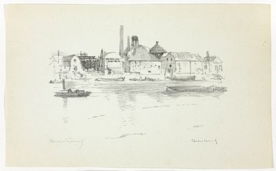 Battersea a folyótól, apály alkotó: Theodore Roussel