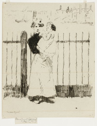 Emma és babája, Chelsea Embankment alkotó: Theodore Roussel