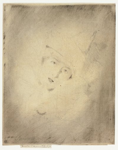 Pierrot, A hölgy portréja A. C. alkotó: Theodore Roussel