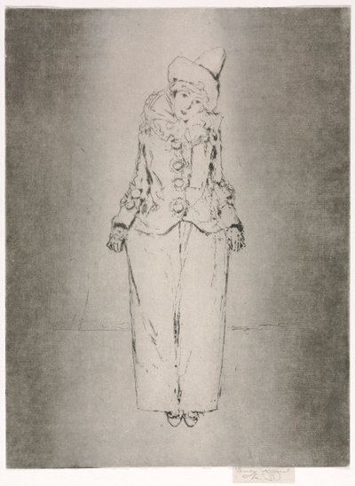 Pierrot en Pied, Lady A. C. portréja. alkotó: Theodore Roussel