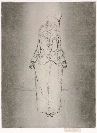 Pierrot en Pied, Lady A. C. portréja, 1888. alkotó: Theodore Roussel