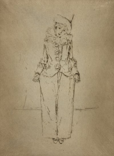 Pierrot en Pied, A hölgy portréja A. C. alkotó: Theodore Roussel