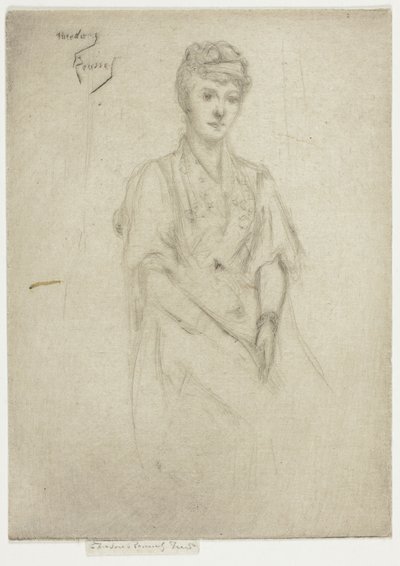 Mrs. Cyprian Williams díszruhás portréja alkotó: Theodore Roussel