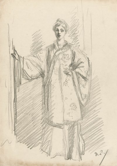 Álló figura kínai ruhában alkotó: Theodore Roussel