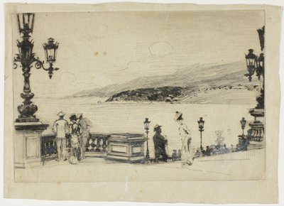 Tanulmány a The Terrace számára, Monte Carlo alkotó: Theodore Roussel