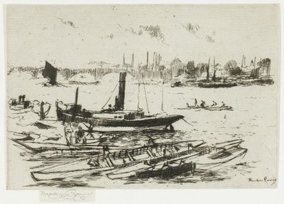A Steam indítása, Chelsea Embankment alkotó: Theodore Roussel