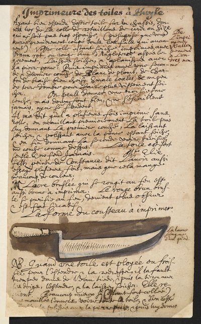 Alapozó kés (illusztráció) alkotó: Theodore Turquet de Mayerne