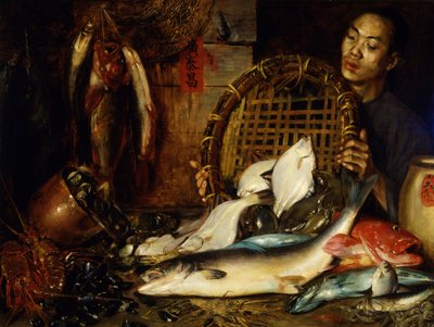 A kínai halkereskedő, 1881. alkotó: Theodore Wores