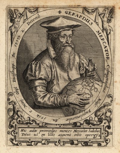 Gerardus Mercator, földrajztudós. alkotó: Theodore de Bry