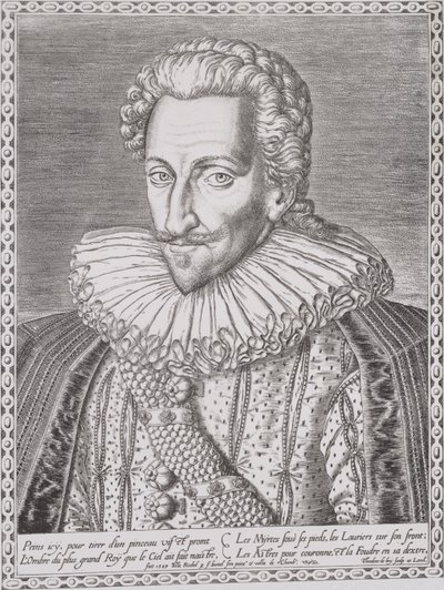 Henrik (1553-1610) Navarra királyaként, 1589 alkotó: Theodore de Bry
