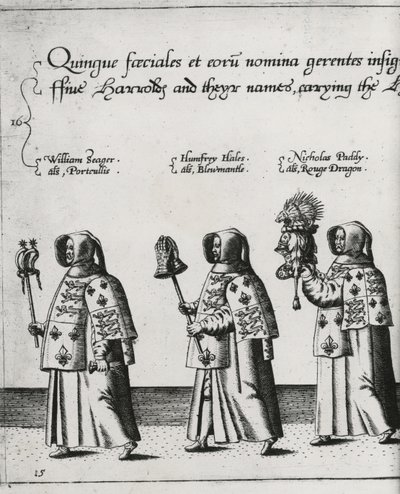 Hírnökök Sir Philip Sidney temetkezési csoportjában a St. Pauls Cathedral felé vezető úton, 1587 alkotó: Theodore de Bry